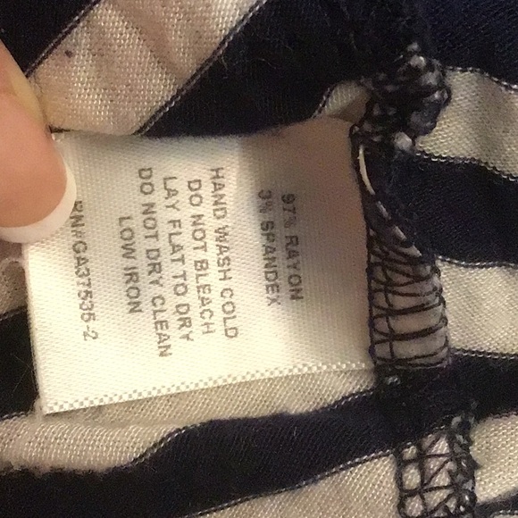 Light weight navy and white stripe angled maxi skirt size XL - Picture 5 of 5